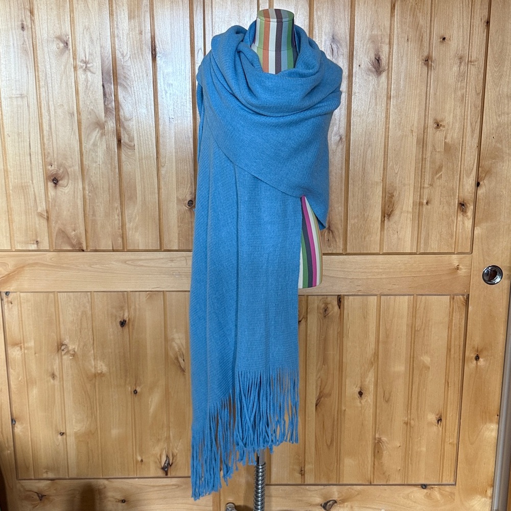 Free People Blue Wrap Shawl